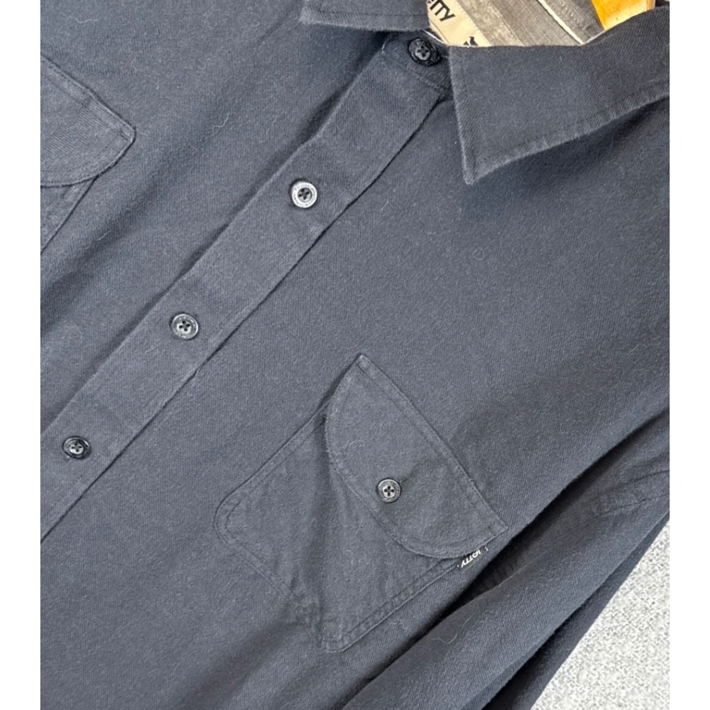 Jetty Marine Supply Company Button Up Shirt Men XXL Gray Cotton Flannel Slim Fit - Picture 8 of 11